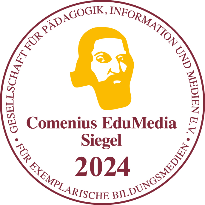 „Comenius EduMedia Siegel 2024“, verliehen als Auszeichnung für den Office-Videokurs von Holger Wöltje.