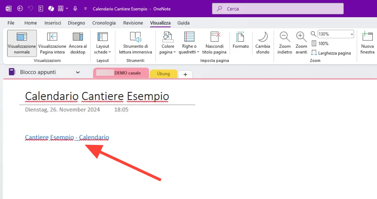 Open SharePoint calendar with visible URL in the address bar